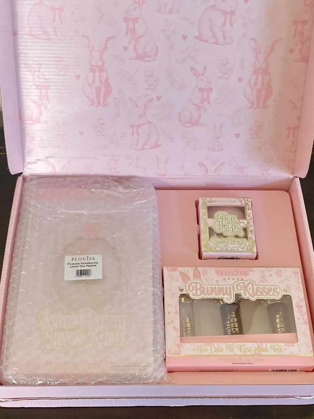 P.Louise Some Bunny Loves You Palette Book Lip Oils Bronzing Drops Gift Set NIB